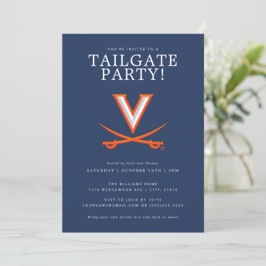 Virginia Cavaliers Tailgate Party Aankondiging (Staand voorkant)