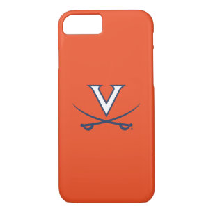 Virginia Cavaliers V Swords   Blauw iPhone 8/7 Hoesje