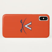 Virginia Cavaliers V Zwaarden | Blauw Case-Mate iPhone Case (Achterkant (horizontaal))