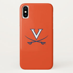 Virginia Cavaliers V Zwaarden   Blauw Case-Mate iPhone Case