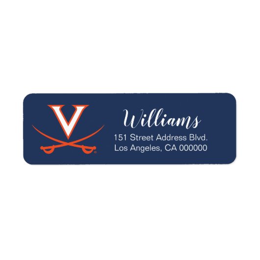 Virginia Cavaliers | Vakantie Etiket (Voorkant)