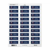 Virginia Cavaliers | Vakantie Etiket (Full Sheet)