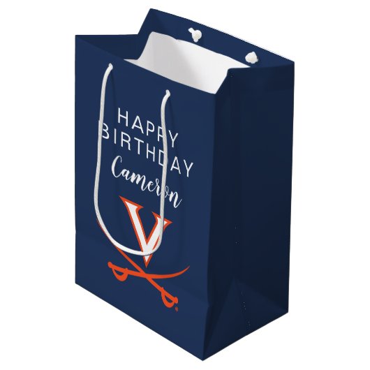 Virginia Cavaliers | Verjaardag Medium Cadeauzakje (Voorkant Gekanteld)