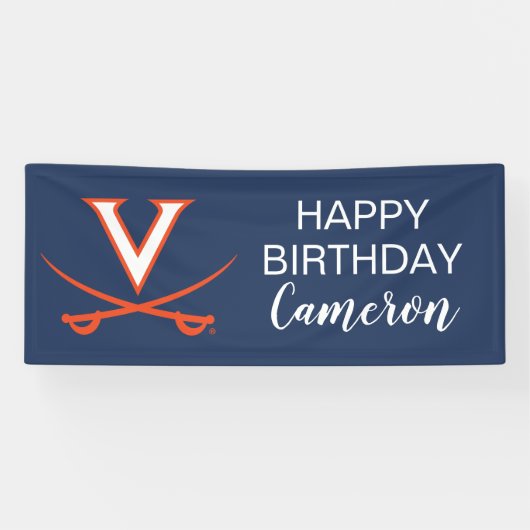 Virginia Cavaliers | Verjaardag Spandoek (Horizontaal)