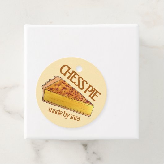 Virginia Chess Pie Southern Dessert, gebrandmerkt  Bedankjes Labels (In situ)