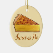 Virginia Chess Pie Southern US Cuisine Dessert Keramisch Ornament (Rechts)