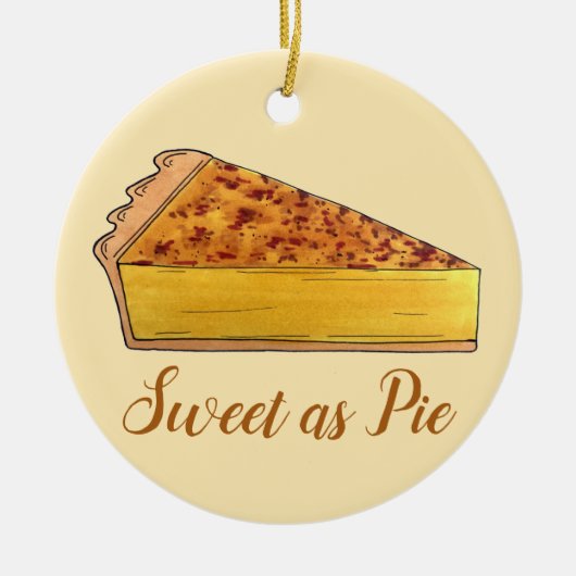 Virginia Chess Pie Southern US Cuisine Dessert Keramisch Ornament (Voorkant)