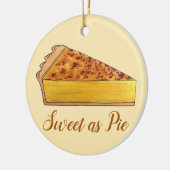 Virginia Chess Pie Southern US Cuisine Dessert Keramisch Ornament (Links)
