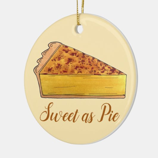 Virginia Chess Pie Southern US Cuisine Dessert Keramisch Ornament (Links)