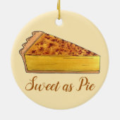 Virginia Chess Pie Southern US Cuisine Dessert Keramisch Ornament (Achterkant)