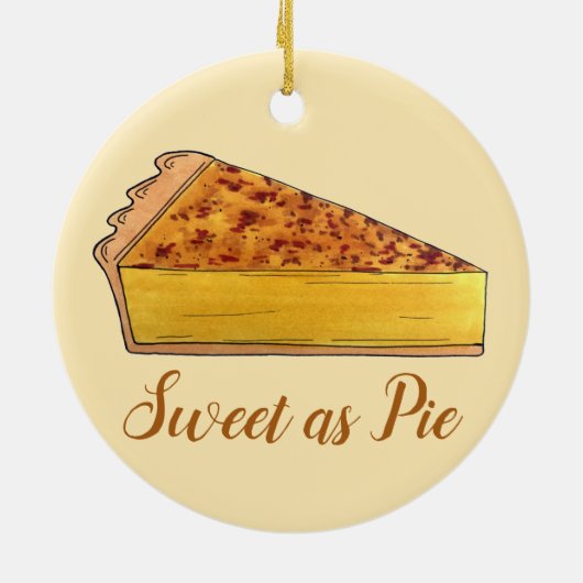 Virginia Chess Pie Southern US Cuisine Dessert Keramisch Ornament (Achterkant)