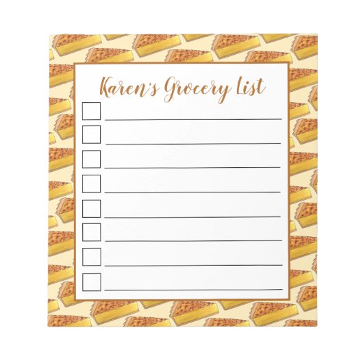 Virginia Chess Pie Southern US Cuisine Dessert Notitieblok (Voorkant)