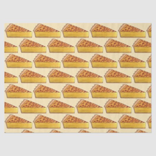 Virginia Chess Pie Southern US Cuisine Dessert Tissuepapier (Voorkant)