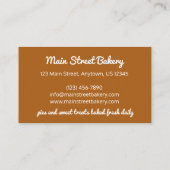 Virginia Chess Pie Southern US Cuisine Dessert Visitekaartje (Achterkant)