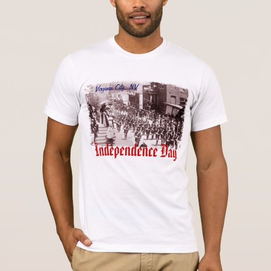 Virginia City 4 juli Parade Mannen Shirt (Voorkant)