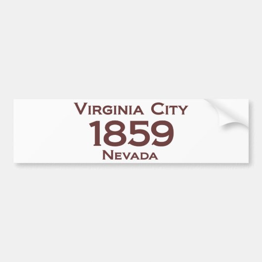 Virginia City Bumpersticker (Voorkant)