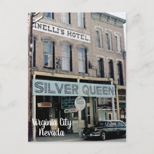 Virginia City Nevada 1950's Silver Queen Briefkaar Briefkaart