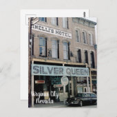 Virginia City Nevada 1950's Silver Queen Briefkaar Briefkaart (Voorkant / Achterkant)