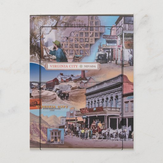 Virginia City Nevada Ansichtkaart Briefkaart (Voorkant)
