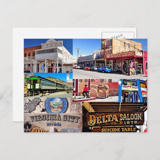 Virginia City, Nevada Briefkaart (Voorkant / Achterkant)
