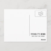 Virginia City, Nevada Briefkaart (Achterkant)