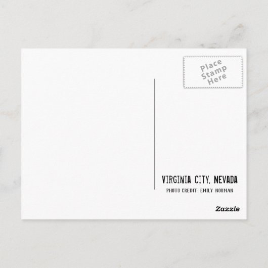 Virginia City, Nevada Briefkaart (Achterkant)