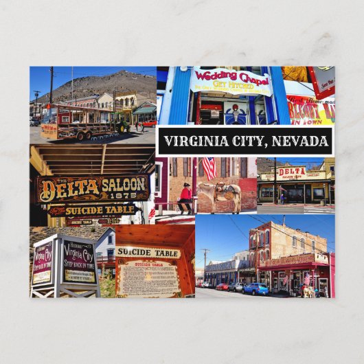 VIRGINIA CITY, NEVADA BRIEFKAART (Voorkant)