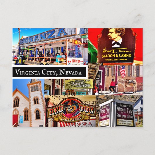 VIRGINIA CITY, NEVADA BRIEFKAART (Voorkant)