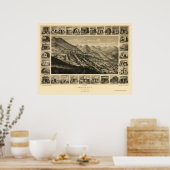 Virginia City, NV Panoramic Map - 1861 Poster (Keuken)