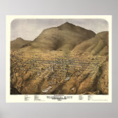 Virginia City, NV Panoramic Map - 1875 Poster (Voorkant)