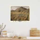 Virginia City, NV Panoramic Map - 1875 Poster (Keuken)