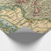  Virginia Civil War Battlefield Map (1912) Cadeaupapier (Hoek)