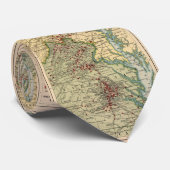  Virginia Civil War Battlefield Map (1912) Stropdas (Opgerold)