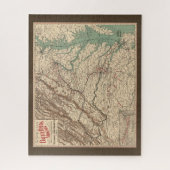  Virginia Civil War Battlefields Map, 1895 Legpuzzel (Verticaal)