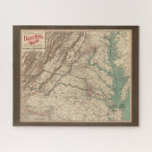  Virginia Civil War Battlefields Map, 1895 Legpuzzel (Horizontaal)
