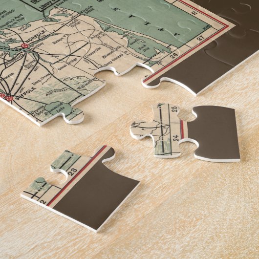  Virginia Civil War Battlefields Map, 1895 Legpuzzel (Zijkant)