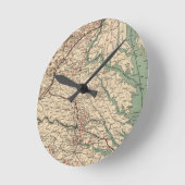  Virginia Civil War Battlefields Map, 1895 Ronde Klok (Hoek)