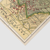 Virginia Civil War Battles Map ontkoppeling Tissuepapier (Detail)