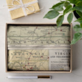 Virginia Civil War Battles Map ontkoppeling Tissuepapier (Geschenk)
