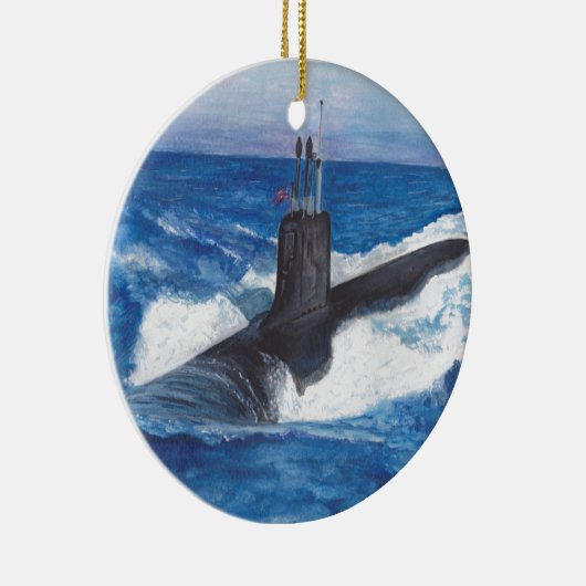 Virginia Class Warriors Submarine Ceramic Ornament (Rechts)