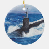 Virginia Class Warriors Submarine Ceramic Ornament (Achterkant)