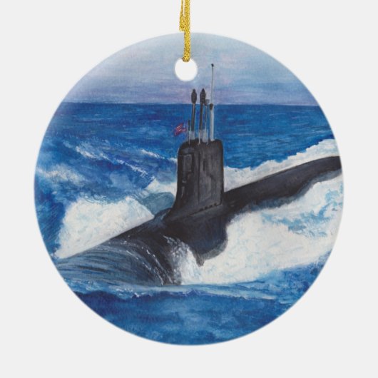 Virginia Class Warriors Submarine Ceramic Ornament (Achterkant)