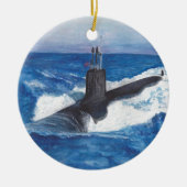 Virginia Class Warriors Submarine Keramisch Ornament (Voorkant)