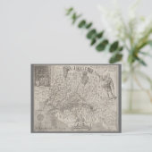 Virginia Colony Antiek Map door Capt. John Smith Briefkaart (Staand voorkant)