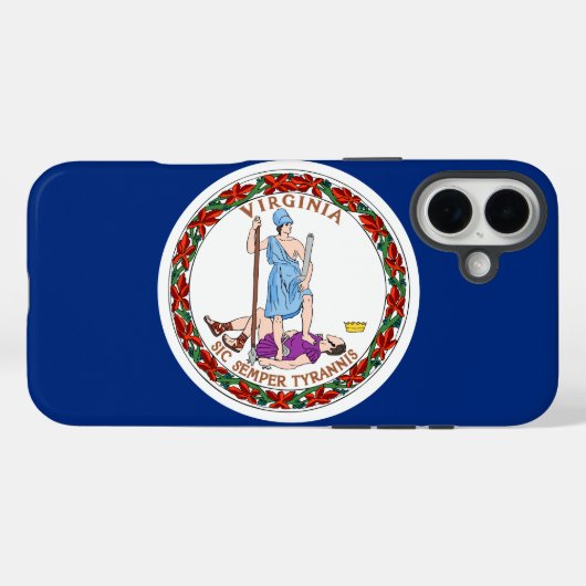 Virginia Commonwealth / Staatsvlag Case-Mate iPhone Case (Achterkant (horizontaal))