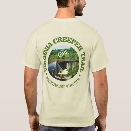 Virginia Creeper Trail (Cycling C)) T-shirt (Achterkant)