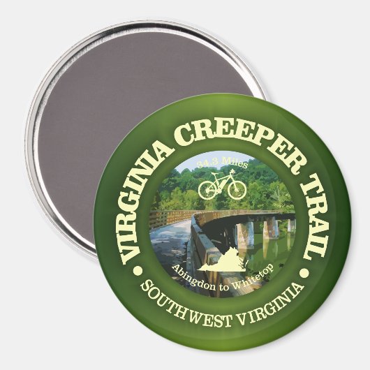 Virginia Creeper Trail Magneet (Voorkant / Achterkant)