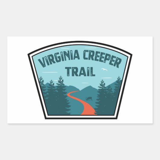 Virginia Creeper Trail Rechthoekige Sticker (Voorkant)