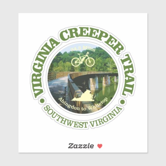 Virginia Creeper Trail Sticker (Vel)