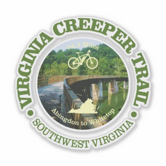 Virginia Creeper Trail Sticker (Voorkant)